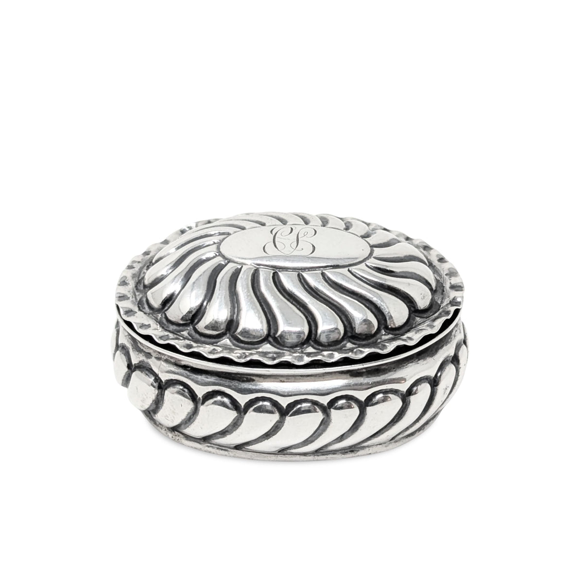 Deakin & Francis Antique 1897 Victorian Sterling Snuff Box, “H” Monogram