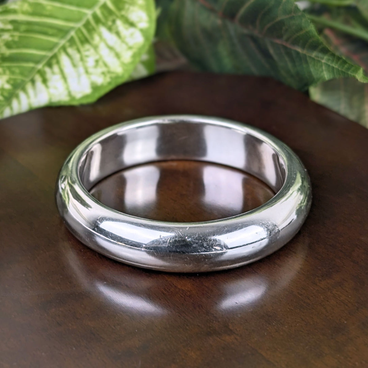 Vintage Milor Italy Domed Sterling Silver Bangle Bracelet, 17.3mm Wide, 61.7g