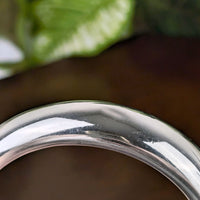 Vintage Milor Italy Domed Sterling Silver Bangle Bracelet, 17.3mm Wide, 61.7g