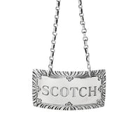 Vintage Kirk Stieff Sterling Colonial Williamsburg Scotch Decanter Tag
