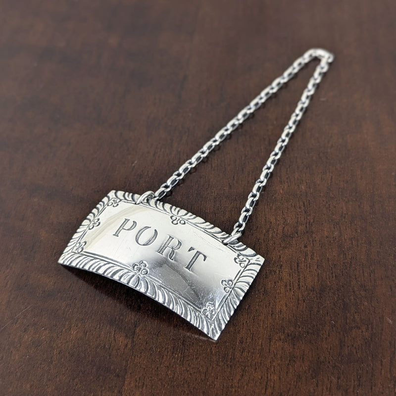 Vintage Kirk Stieff Sterling Colonial Williamsburg Port Decanter Tag