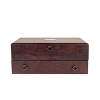 Reed & Barton 2-Tier Cherry Silverware Chest, Brass Nameplate, Bloomingdale's