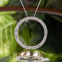 10K Two-Tone Gold 1.11tcw Diamond Circle of Life Pendant Necklace, 18"