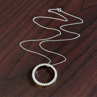 10K Two-Tone Gold 1.11tcw Diamond Circle of Life Pendant Necklace, 18"