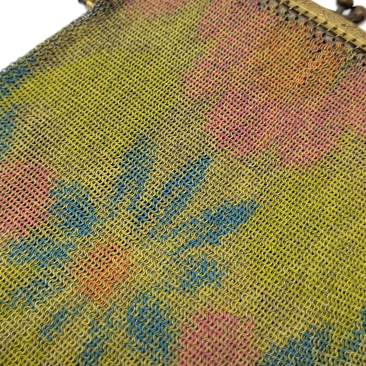 Antique 1920's Art Deco Enameled Mesh Purse , Made in Germany