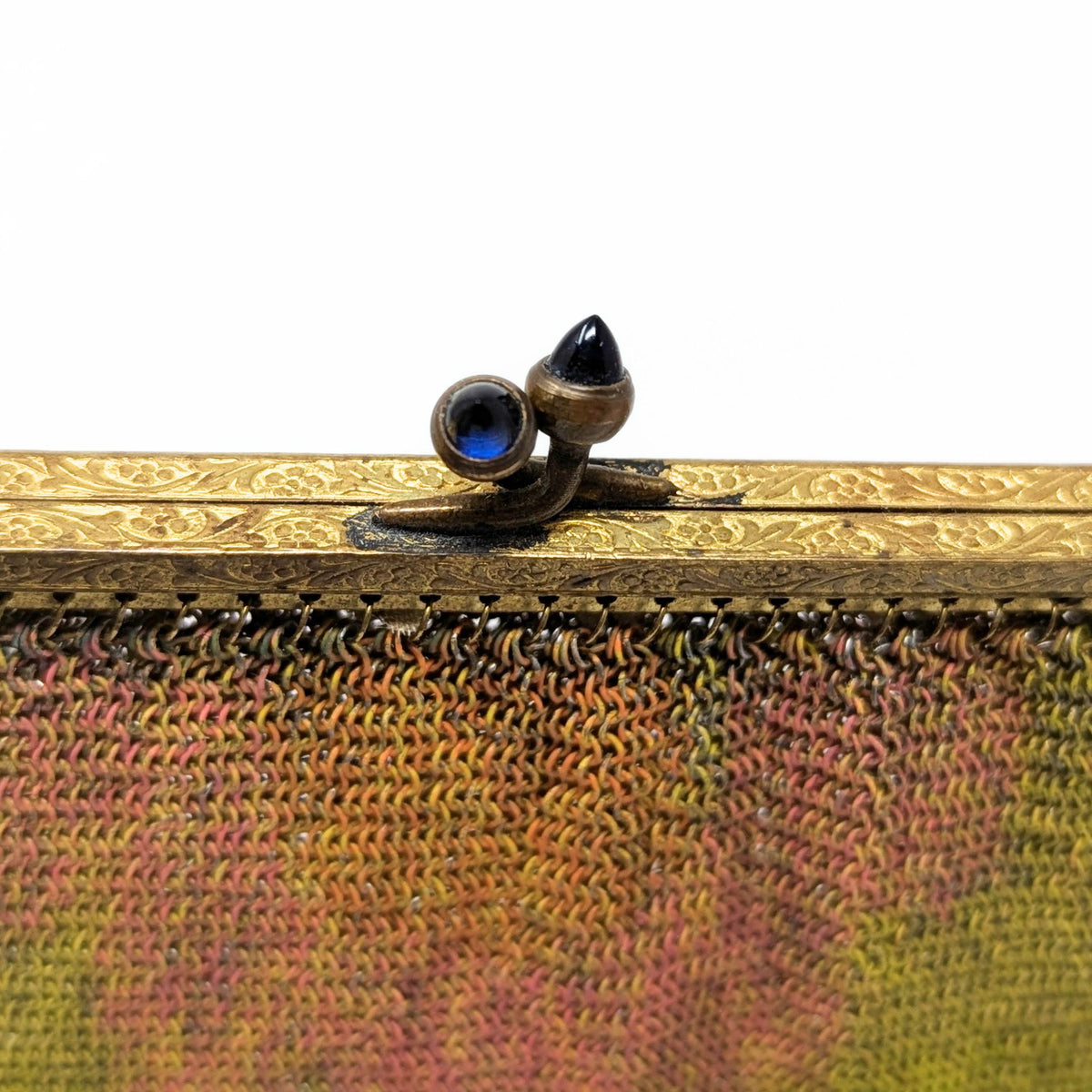 Antique 1920's Art Deco Enameled Mesh Purse , Made in Germany
