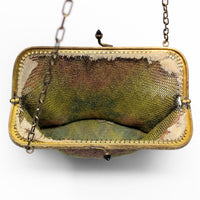 Antique 1920's Art Deco Enameled Mesh Purse , Made in Germany