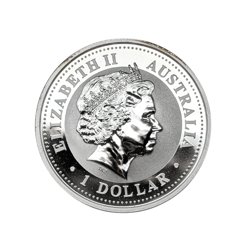 2002 Australia 1 oz Silver Lunar Series I Year of the Horse Coin - BU