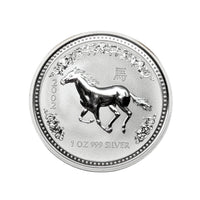 2002 Australia 1 oz Silver Lunar Series I Year of the Horse Coin - BU