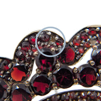 Vintage Bohemian Garnet Cluster Brooch Pendant, Dual Use, 12.9g, 48mm