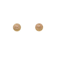 14K Yellow Gold 5mm Stardust Ball Stud Earrings