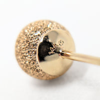 14K Yellow Gold 5mm Stardust Ball Stud Earrings