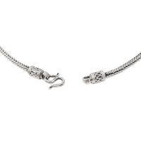 Vintage Solid Sterling Silver Filigree Flower Bib Necklace 19.75", 60.0g