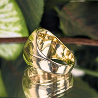 Solid 10K Gold Vintage 1970's Signet Ring, Blank Face - Size 10.5 (20.7g)
