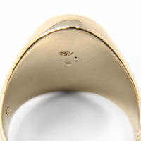 Solid 10K Gold Vintage 1970's Signet Ring, Blank Face - Size 10.5 (20.7g)