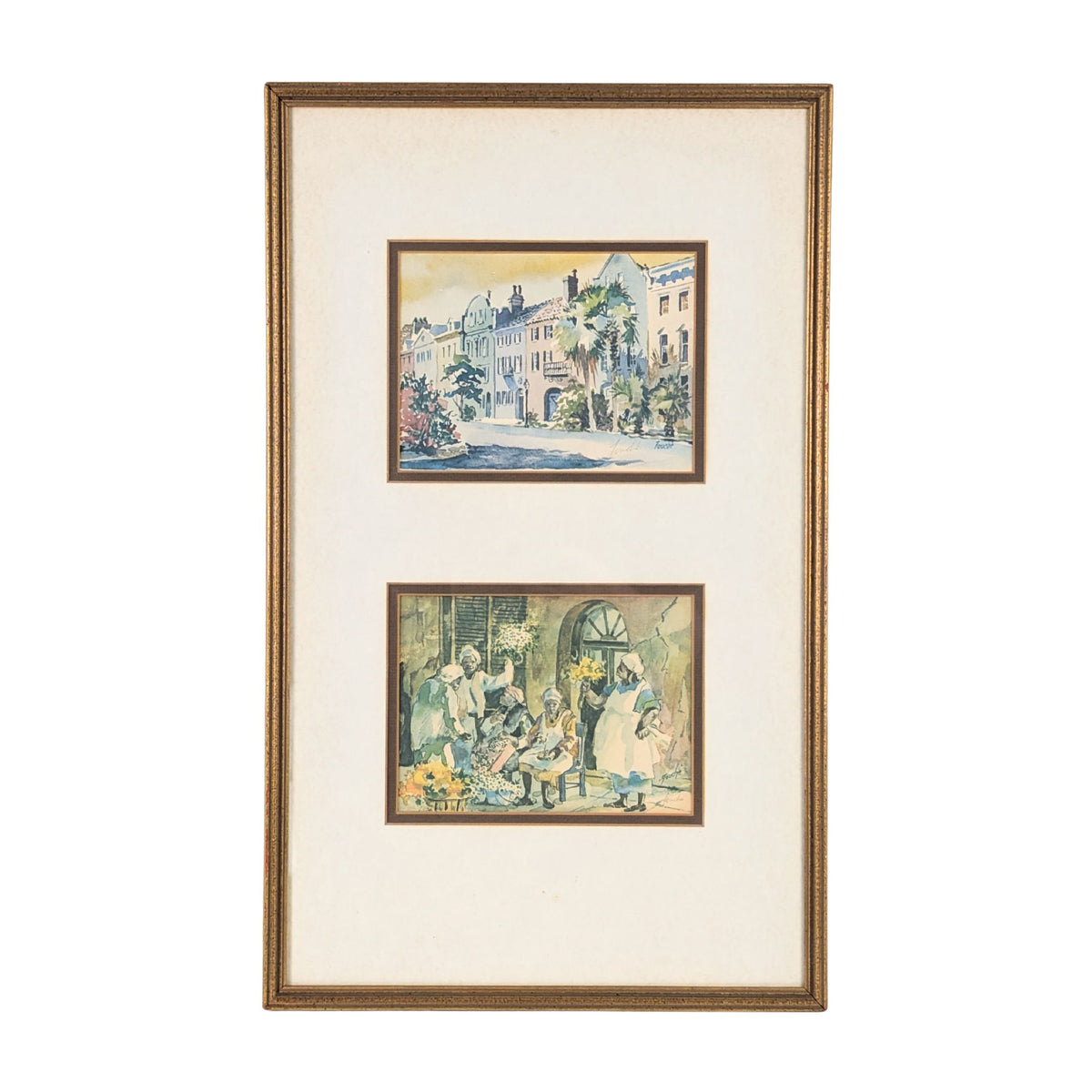 Virginia Fouche Bolton Charleston Art Prints - Rainbow Row, Flowers & Baskets
