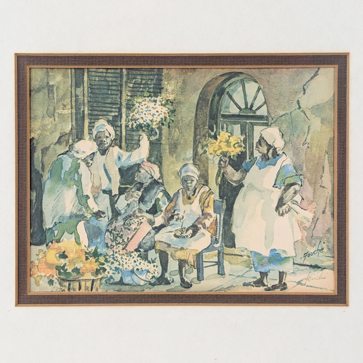 Virginia Fouche Bolton Charleston Art Prints - Rainbow Row, Flowers & Baskets