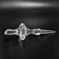 Vintage 1970s Beyer 24" Hand Cut Lead Crystal Decanter with Tall Spire Stopper