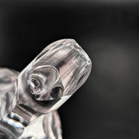 Vintage 1970s Beyer 24" Hand Cut Lead Crystal Decanter with Tall Spire Stopper