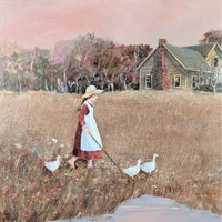 Ann Mount "Going Home" Framed Oil on Canvas (18.5" x 30.5")