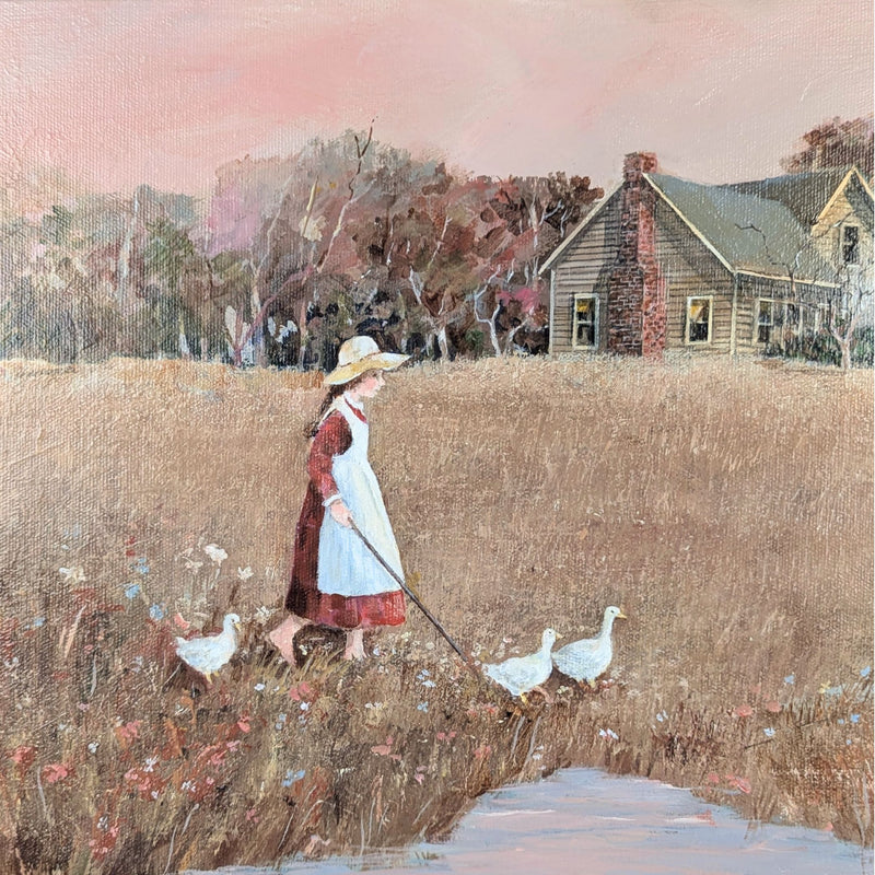Ann Mount "Going Home" Framed Oil on Canvas (18.5" x 30.5")