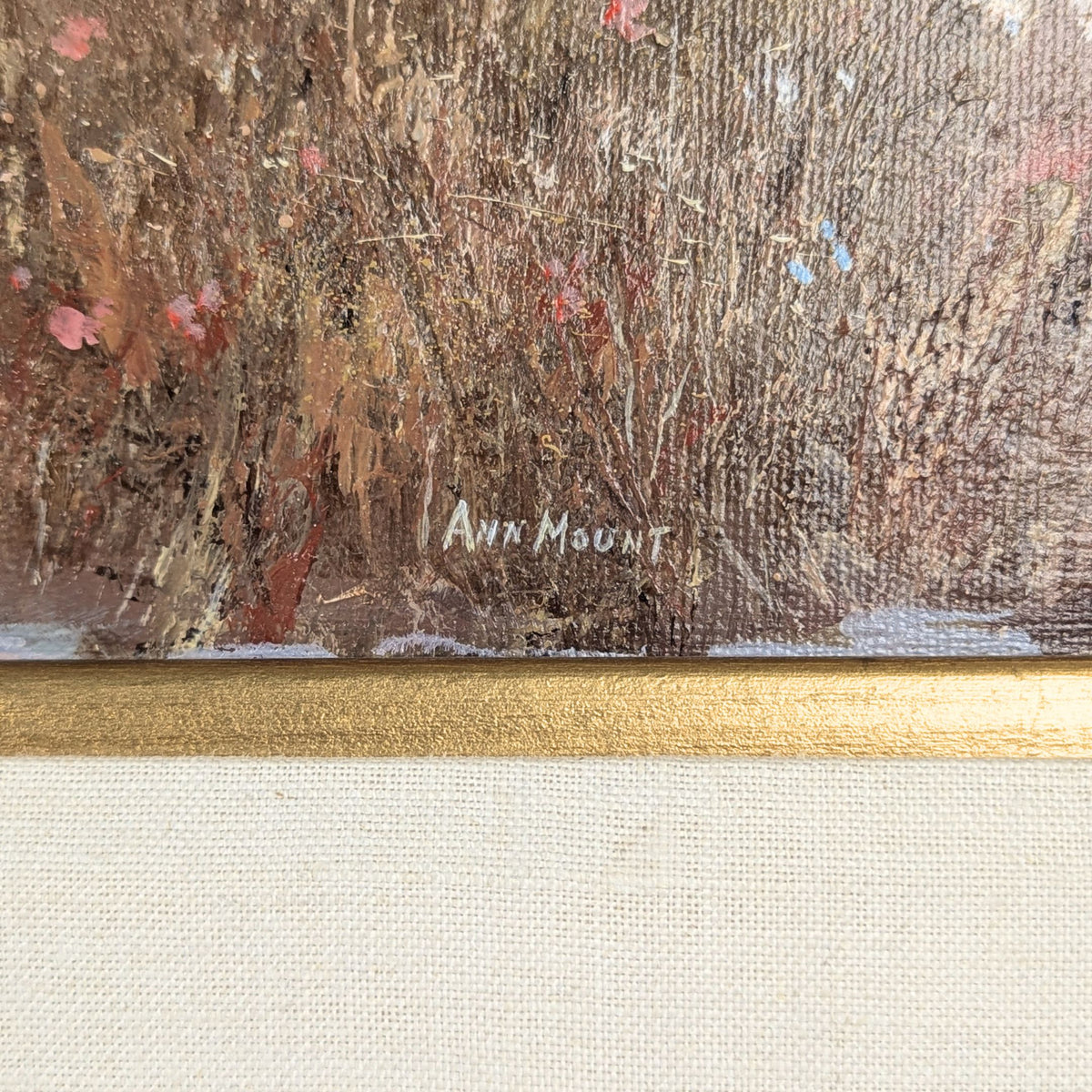 Ann Mount "Going Home" Framed Oil on Canvas (18.5" x 30.5")