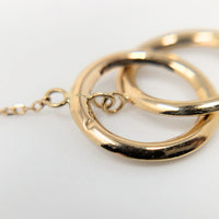 Jacmel JCM 14K Yellow Gold Interlocking Circle Threader Earrings, 1.35g
