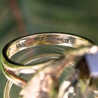 Vintage ESEMCO 10K Yellow Gold 13ct+ Smokey Quartz Cocktail Ring - Size 6