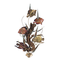 Vintage Ron Bertocchi Mixed Metal Fish Driftwood Wall Art (19" x 32")