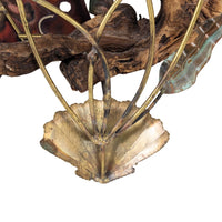Vintage Ron Bertocchi Mixed Metal Fish Driftwood Wall Art (19" x 32")