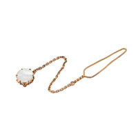 Victorian Mother of Pearl Gold Filled Miniature Tambourine Men's Tie Chain