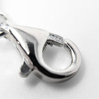 Italian Rhodium Plated Sterling Silver 7.25" Rolo Link Bracelet, Mint Condition