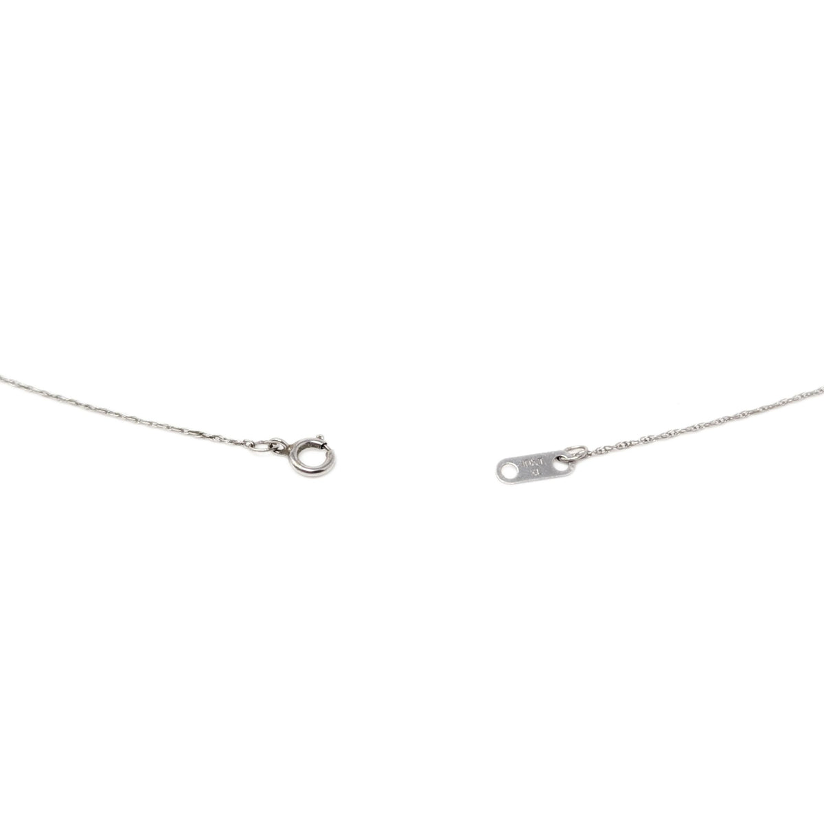 14K/10K WG 0.17TCW Diamond Art Deco Style Illusion Pendant Necklace 18.75"