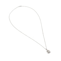 14K/10K WG 0.17TCW Diamond Art Deco Style Illusion Pendant Necklace 18.75"