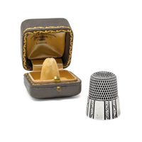 Antique Simons Bros Sterling Silver Thimble - Size 10 (6.2g) Wanamaker Box Set