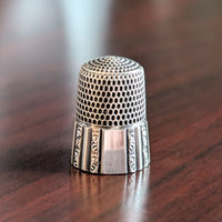 Antique Simons Bros Sterling Silver Thimble - Size 10 (6.2g) Wanamaker Box Set