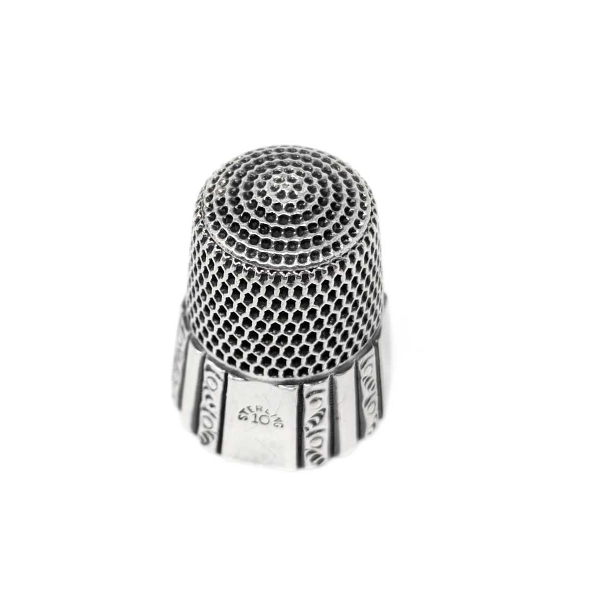 Antique Simons Bros Sterling Silver Thimble - Size 10 (6.2g) Wanamaker Box Set