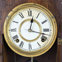 Antique 1881 E. Ingraham "Cadet" Walnut Parlor Mantel Clock - 8 Day - Running