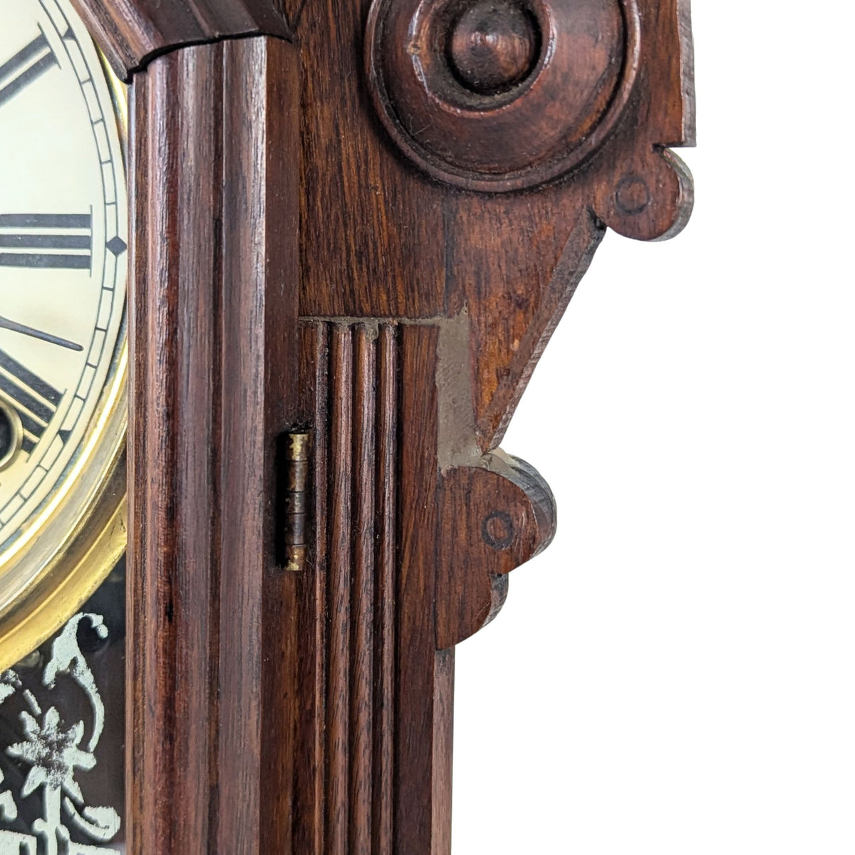 Antique 1881 E. Ingraham "Cadet" Walnut Parlor Mantel Clock - 8 Day - Running