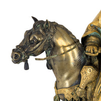 Napoleon-III 1840 Ottoman Horseman Antique Bronze Mantle Clock