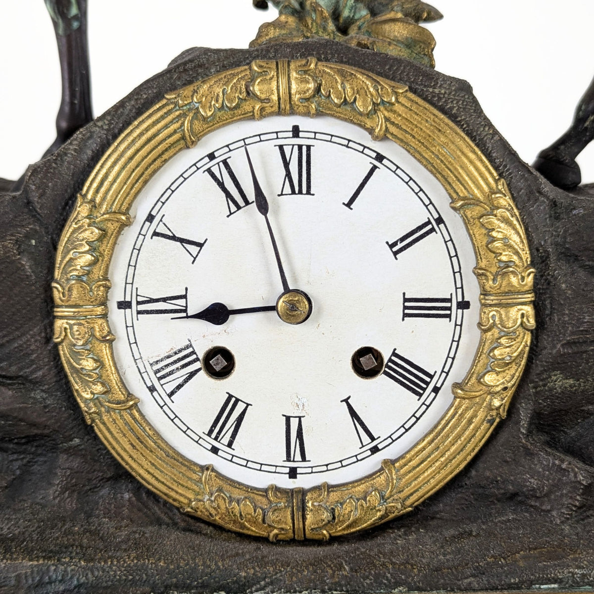 Napoleon-III 1840 Ottoman Horseman Antique Bronze Mantle Clock