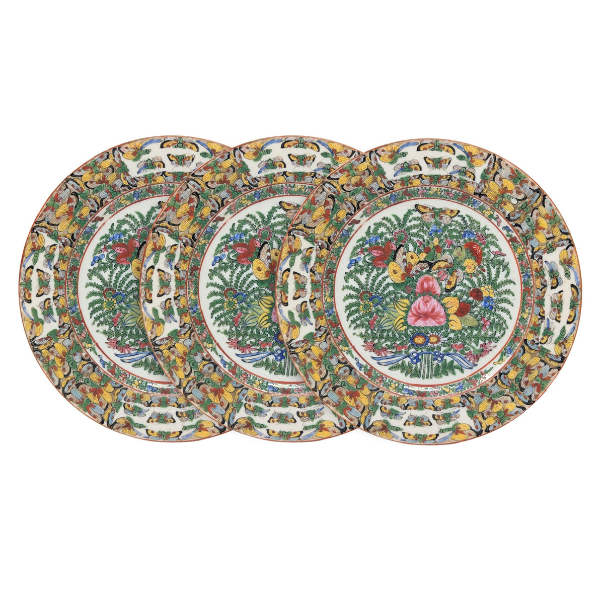 Chinese Famille Rose "Thousand Butterflies" 20pc Porcelain China Set