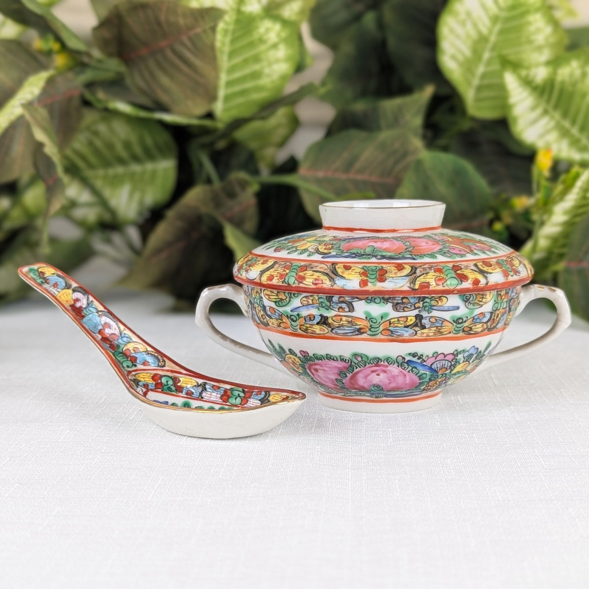 Chinese Famille Rose "Thousand Butterflies" 20pc Porcelain China Set