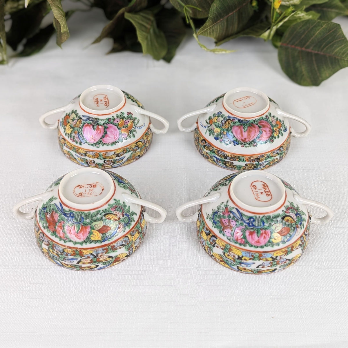 Chinese Famille Rose "Thousand Butterflies" 20pc Porcelain China Set