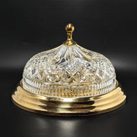 Waterford Crystal "Beaumont" 12in Flush Mount Brass Ceiling Light Fixture