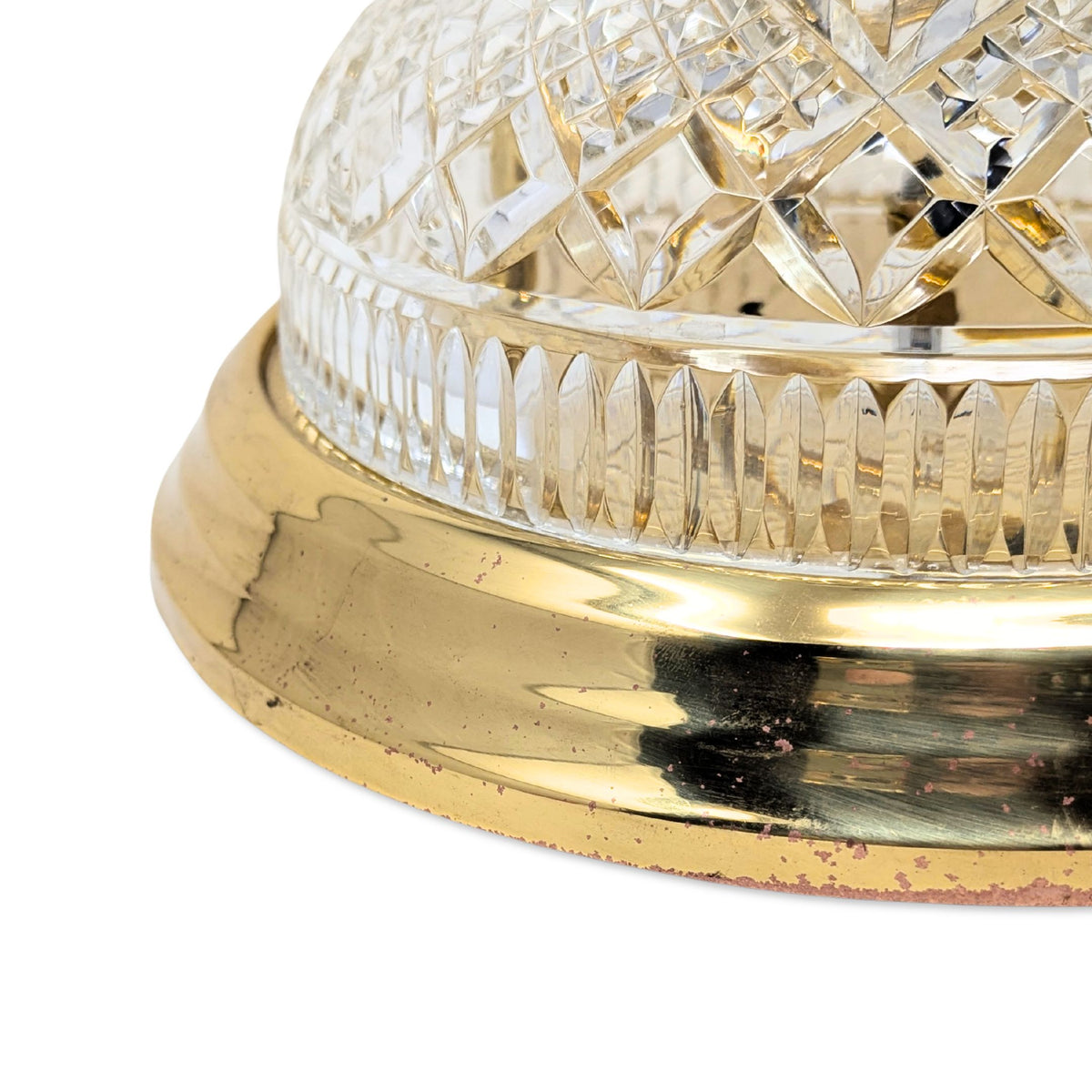 Waterford Crystal "Beaumont" 12in Flush Mount Brass Ceiling Light Fixture