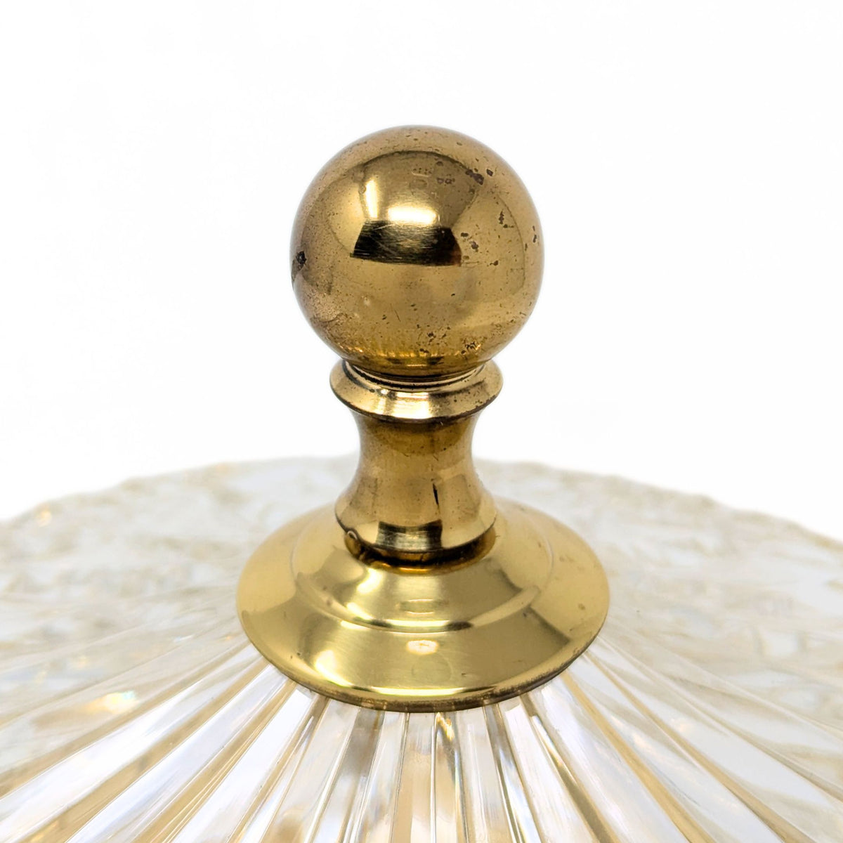Waterford Crystal "Beaumont" 12in Flush Mount Brass Ceiling Light Fixture