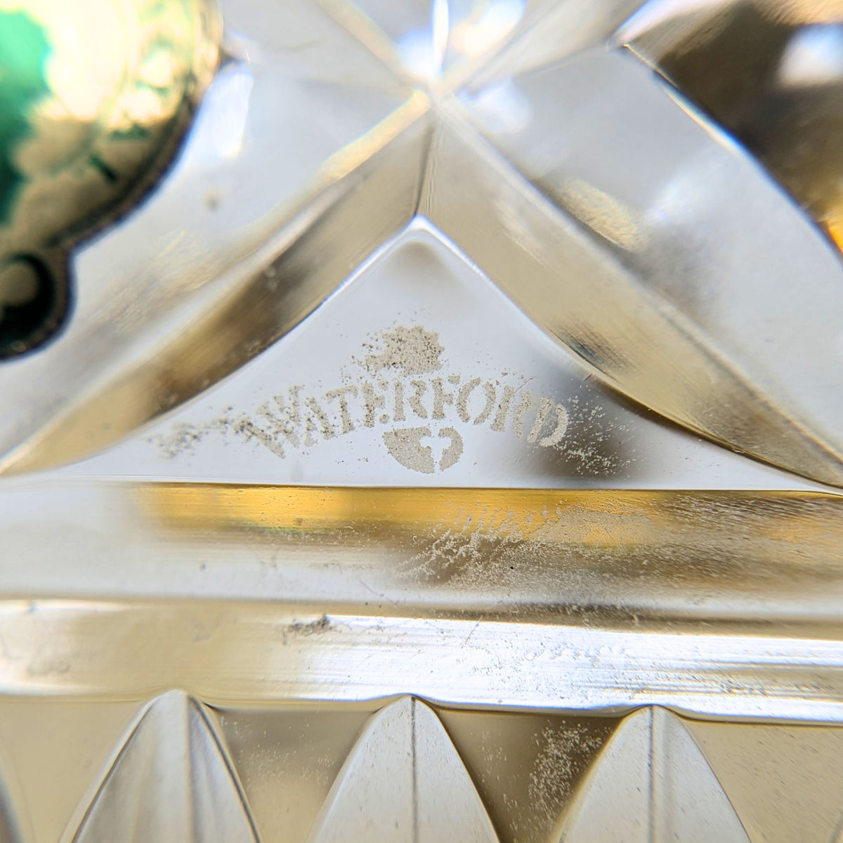 Waterford Crystal "Beaumont" 12in Flush Mount Brass Ceiling Light Fixture