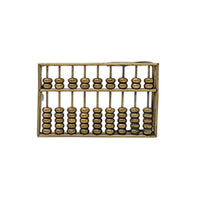 Vintage 1970s Solid Brass Abacus Belt Buckle with Moving Beads, 80mm x 49mm