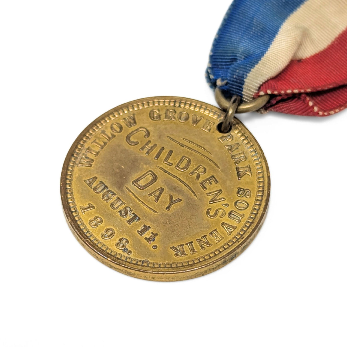 1898 Willow Grove Park Children's Day Medal - Original Ribbon
